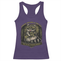 Tactical Trash Panda Racerback Tank Top Funny Raccoon Military Graphic Patriotic Veteran