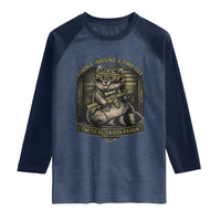 Tactical Trash Panda Raglan Shirt Funny Raccoon Military Graphic Patriotic Veteran