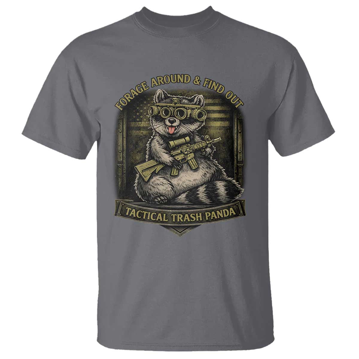 Tactical Trash Panda T Shirt Funny Raccoon Military Graphic Patriotic Veteran