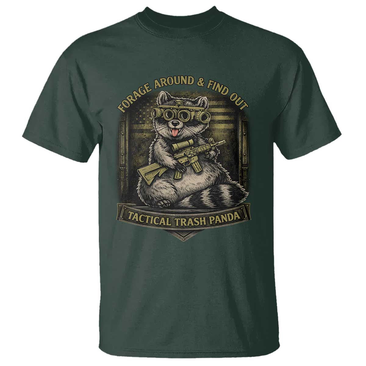 Tactical Trash Panda T Shirt Funny Raccoon Military Graphic Patriotic Veteran