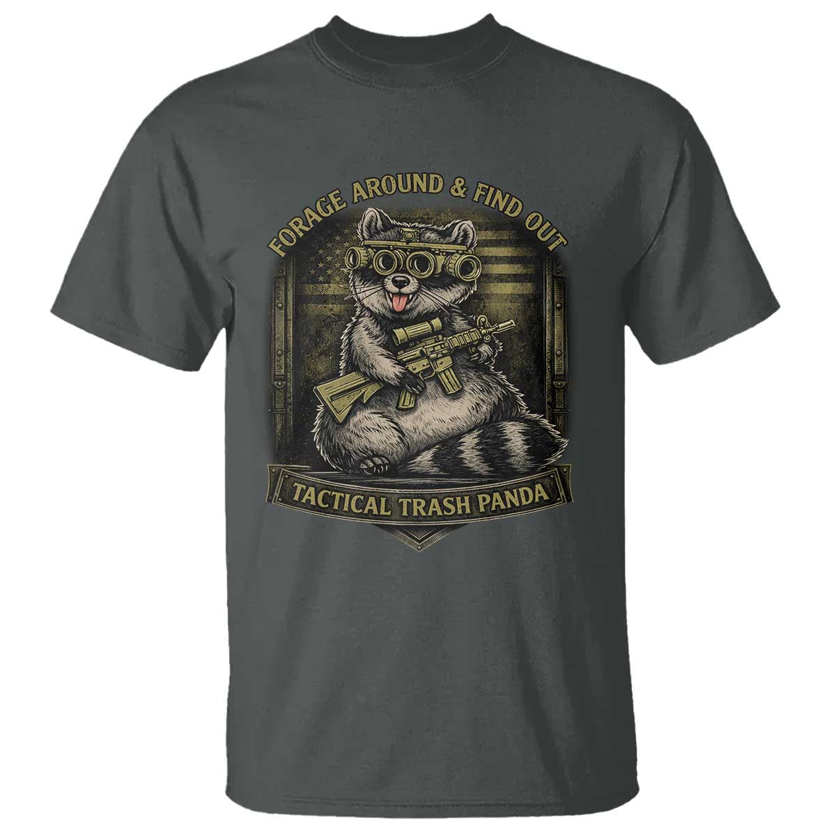 Tactical Trash Panda T Shirt Funny Raccoon Military Graphic Patriotic Veteran