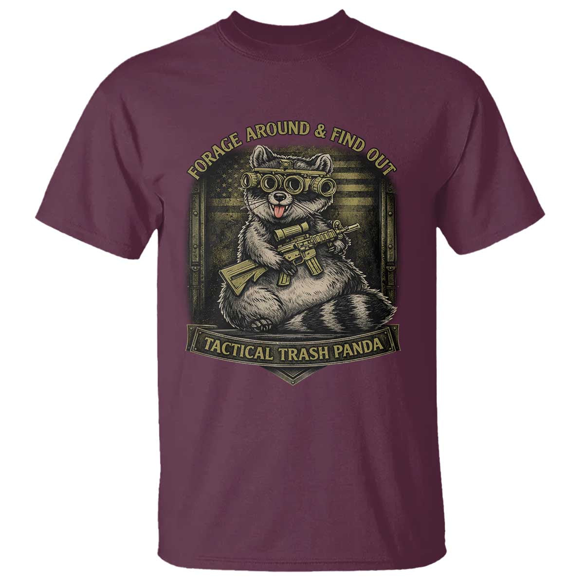 Tactical Trash Panda T Shirt Funny Raccoon Military Graphic Patriotic Veteran