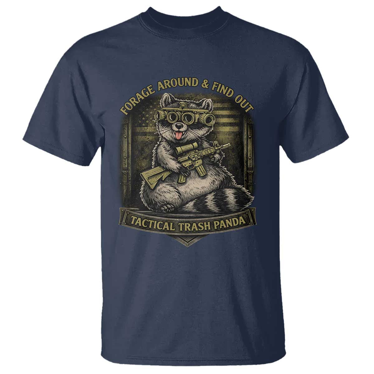 Tactical Trash Panda T Shirt Funny Raccoon Military Graphic Patriotic Veteran