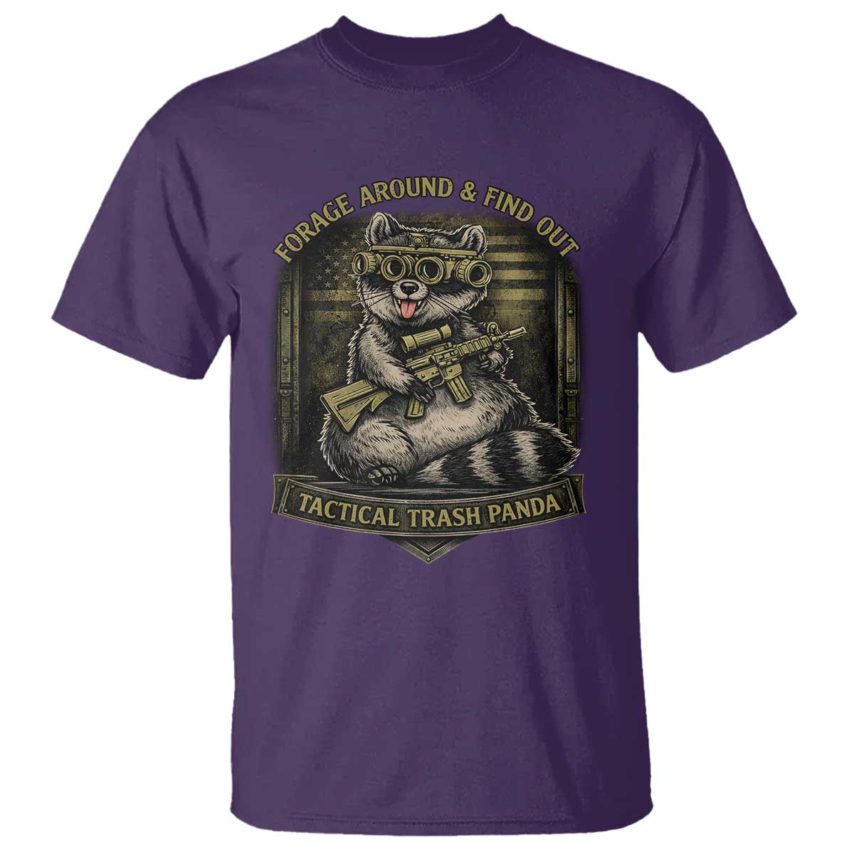 Tactical Trash Panda T Shirt Funny Raccoon Military Graphic Patriotic Veteran