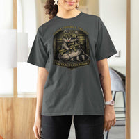 Tactical Trash Panda T Shirt For Women Funny Raccoon Military Graphic Patriotic Veteran