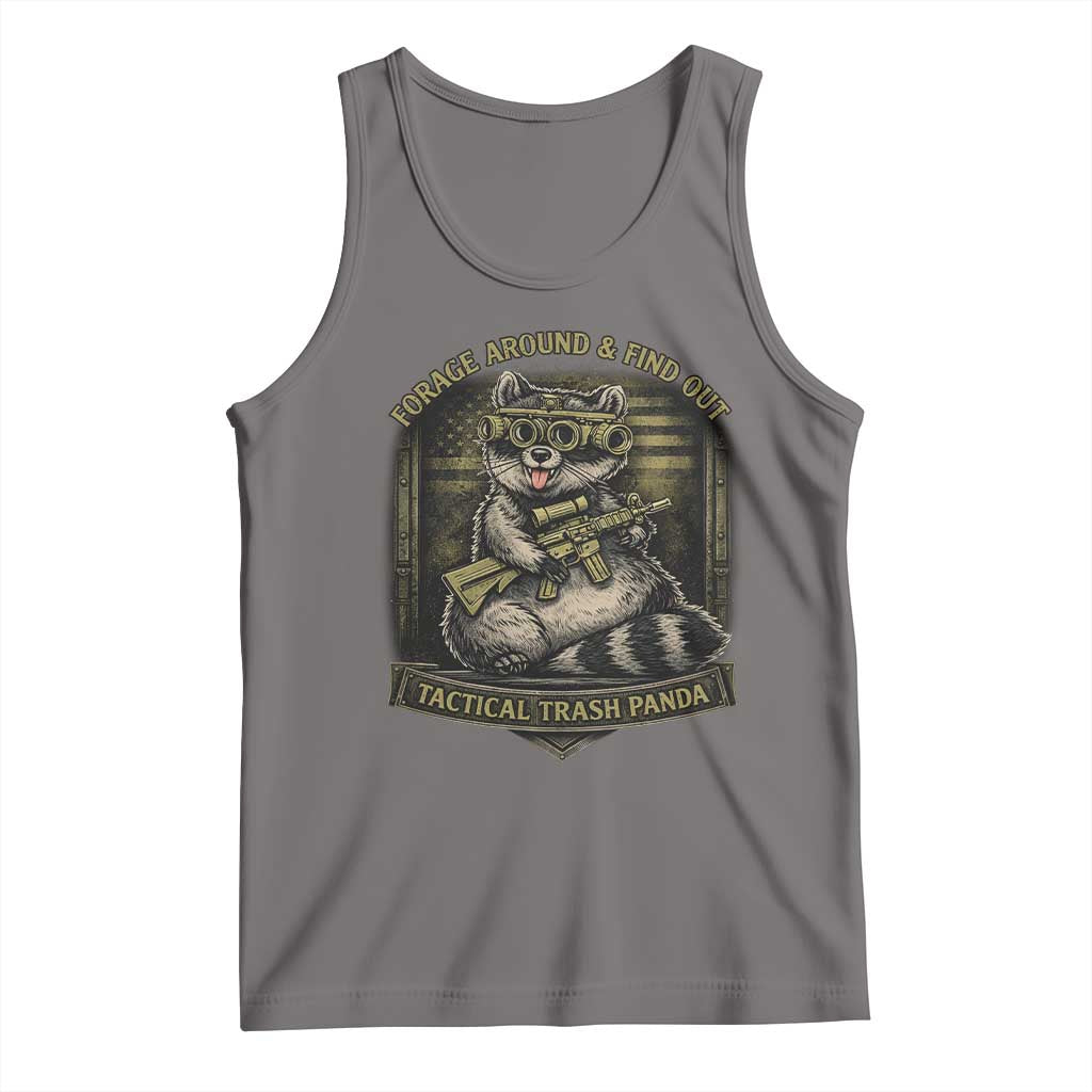 Tactical Trash Panda Tank Top Funny Raccoon Military Graphic Patriotic Veteran
