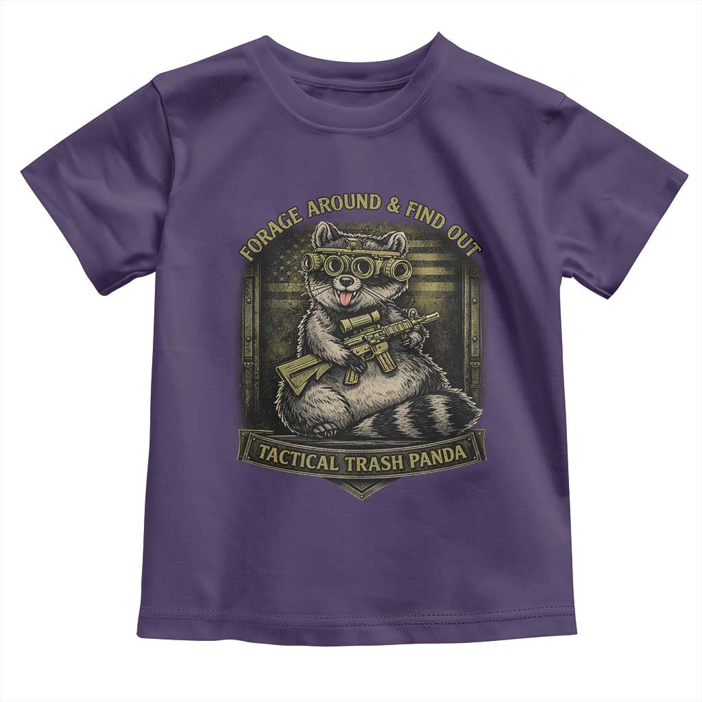 Tactical Trash Panda Toddler T Shirt Funny Raccoon Military Graphic Patriotic Veteran