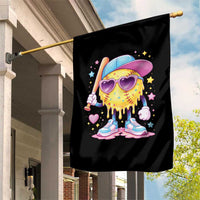 Funny Softball Drip Garden Flag Ice Cream Sprinkles Softball Girls Kid