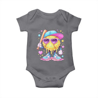 Funny Softball Drip Baby Onesie Ice Cream Sprinkles Softball Girls Kid