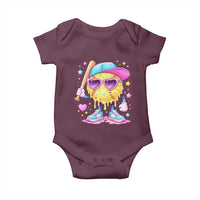 Funny Softball Drip Baby Onesie Ice Cream Sprinkles Softball Girls Kid