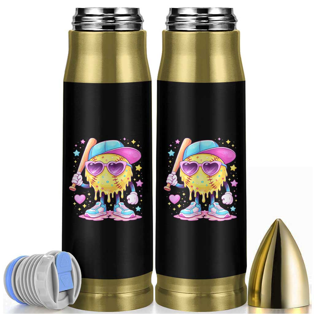 Funny Softball Drip Bullet Tumbler Ice Cream Sprinkles Softball Girls Kid