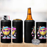 Funny Softball Drip 4 in 1 Can Cooler Tumbler Ice Cream Sprinkles Softball Girls Kid