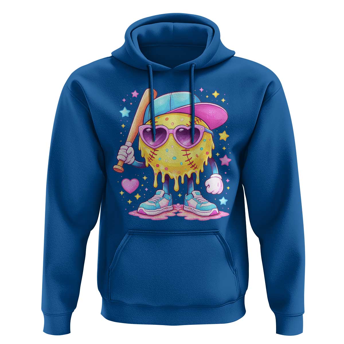 Funny Softball Drip Hoodie Ice Cream Sprinkles Softball Girls Kid