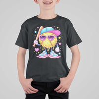 Funny Softball Drip T Shirt For Kid Ice Cream Sprinkles Softball Girls Kid