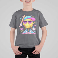 Funny Softball Drip T Shirt For Kid Ice Cream Sprinkles Softball Girls Kid
