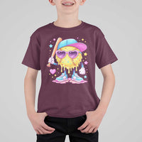 Funny Softball Drip T Shirt For Kid Ice Cream Sprinkles Softball Girls Kid