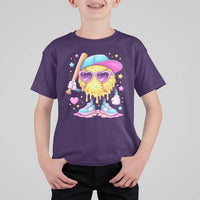Funny Softball Drip T Shirt For Kid Ice Cream Sprinkles Softball Girls Kid