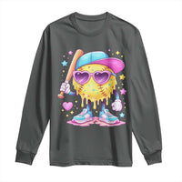 Funny Softball Drip Long Sleeve Shirt Ice Cream Sprinkles Softball Girls Kid