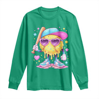Funny Softball Drip Long Sleeve Shirt Ice Cream Sprinkles Softball Girls Kid