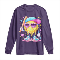 Funny Softball Drip Long Sleeve Shirt Ice Cream Sprinkles Softball Girls Kid
