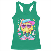 Funny Softball Drip Racerback Tank Top Ice Cream Sprinkles Softball Girls Kid