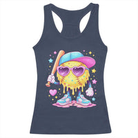 Funny Softball Drip Racerback Tank Top Ice Cream Sprinkles Softball Girls Kid