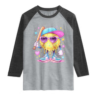 Funny Softball Drip Raglan Shirt Ice Cream Sprinkles Softball Girls Kid