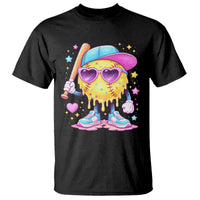 Funny Softball Drip T Shirt Ice Cream Sprinkles Softball Girls Kid