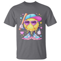 Funny Softball Drip T Shirt Ice Cream Sprinkles Softball Girls Kid