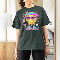 Funny Softball Drip T Shirt For Women Ice Cream Sprinkles Softball Girls Kid