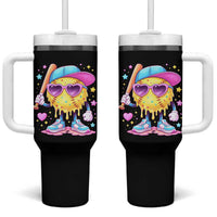 Funny Softball Drip Tumbler With Handle Ice Cream Sprinkles Softball Girls Kid