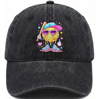 Funny Softball Drip Washed Cotton Baseball Cap Ice Cream Sprinkles Softball Girls Kid