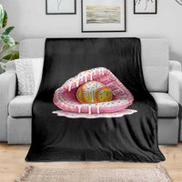 Softball Drip Throw Blanket Ice Cream Sprinkles Softball Glove Girls Kid