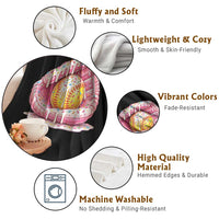 Softball Drip Throw Blanket Ice Cream Sprinkles Softball Glove Girls Kid