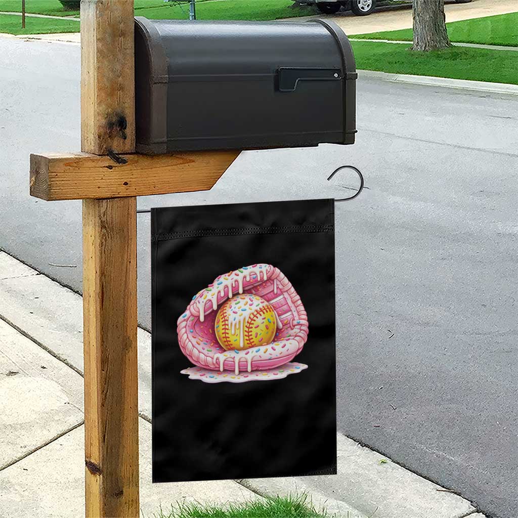 Softball Drip Garden Flag Ice Cream Sprinkles Softball Glove Girls Kid