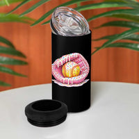Softball Drip 4 in 1 Can Cooler Tumbler Ice Cream Sprinkles Softball Glove Girls Kid