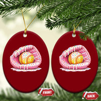 Softball Drip Ceramic Ornament Ice Cream Sprinkles Softball Glove Girls Kid