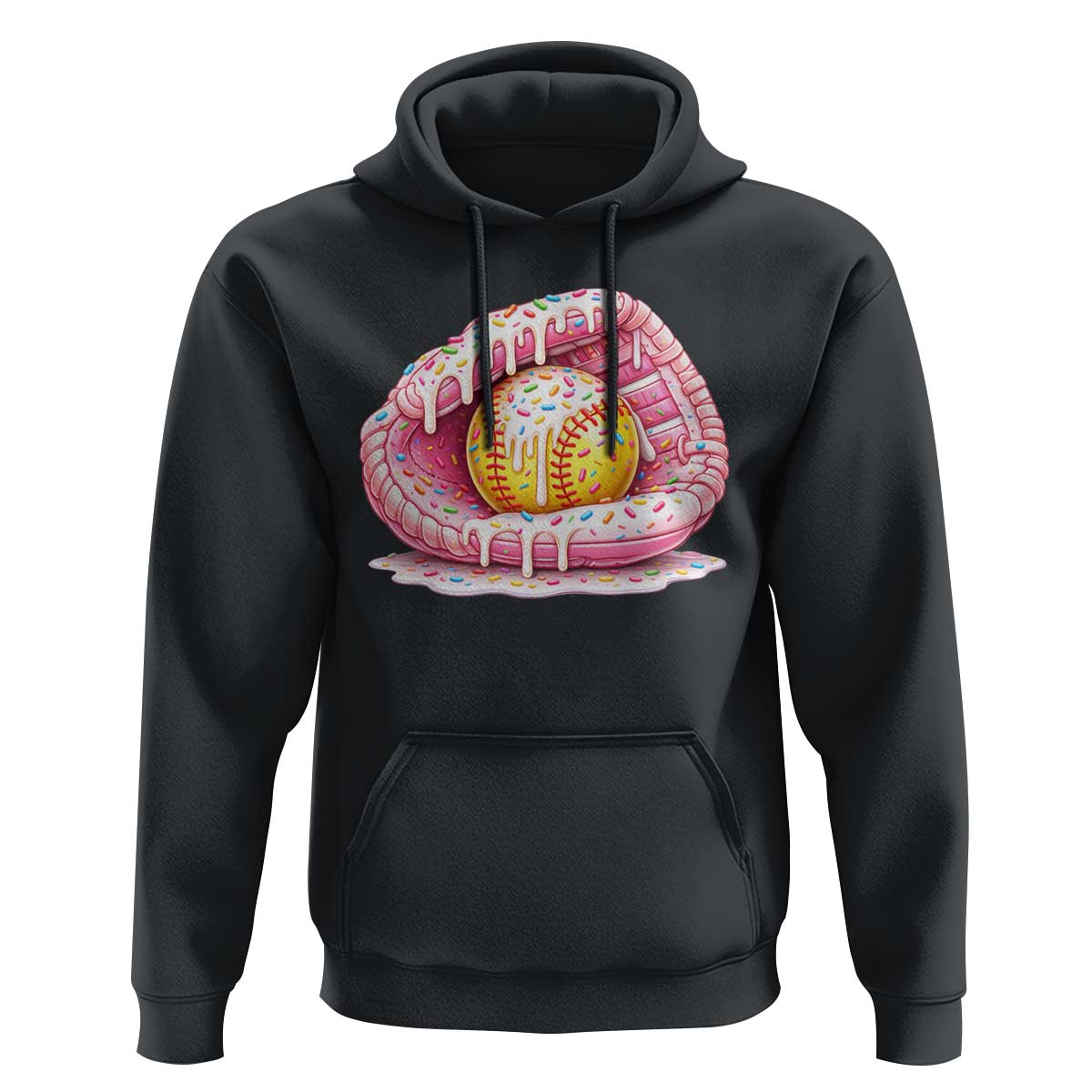 Softball Drip Hoodie Ice Cream Sprinkles Softball Glove Girls Kid