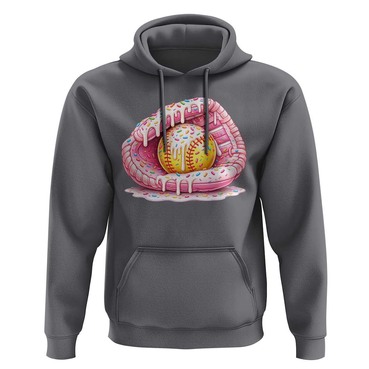 Softball Drip Hoodie Ice Cream Sprinkles Softball Glove Girls Kid