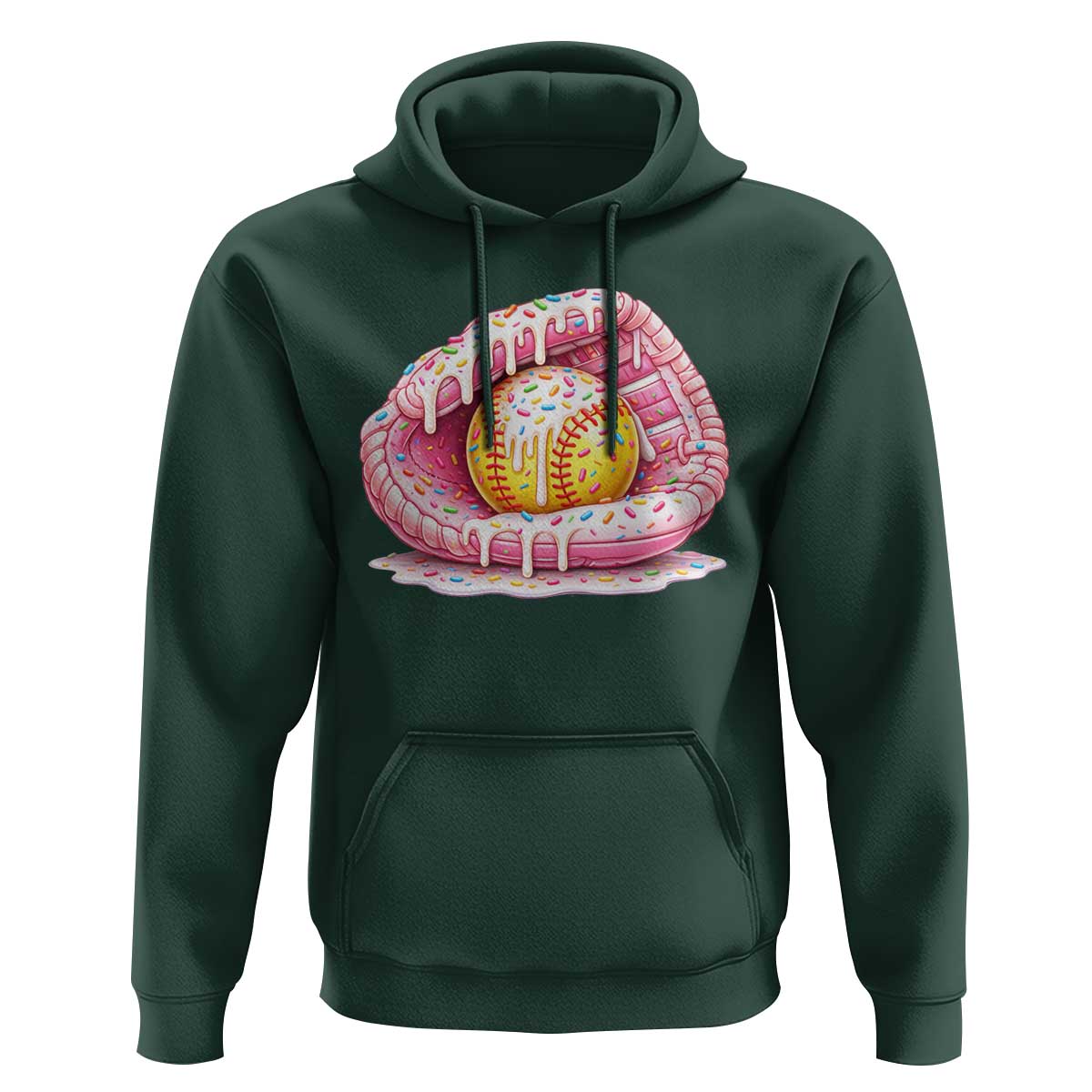 Softball Drip Hoodie Ice Cream Sprinkles Softball Glove Girls Kid