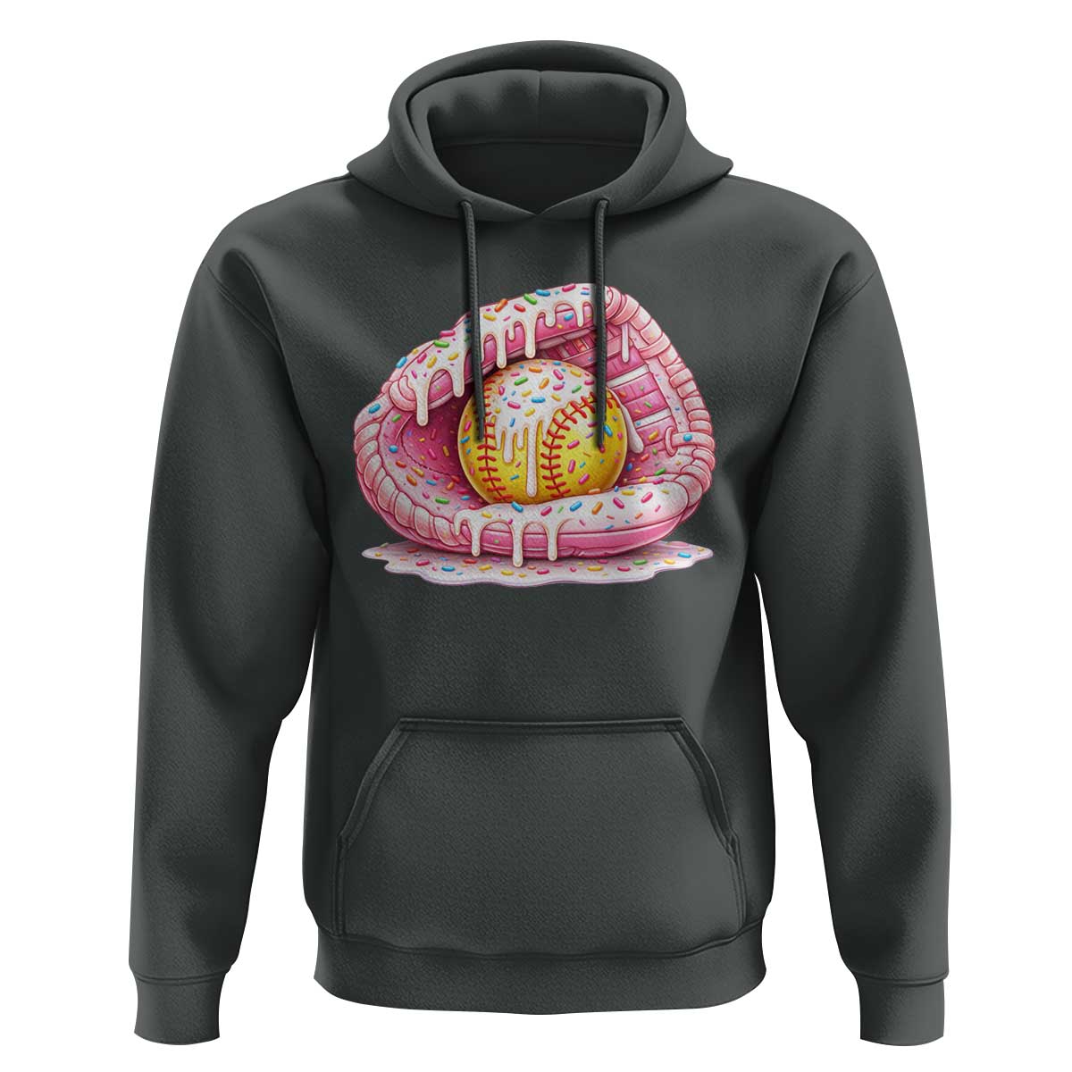 Softball Drip Hoodie Ice Cream Sprinkles Softball Glove Girls Kid