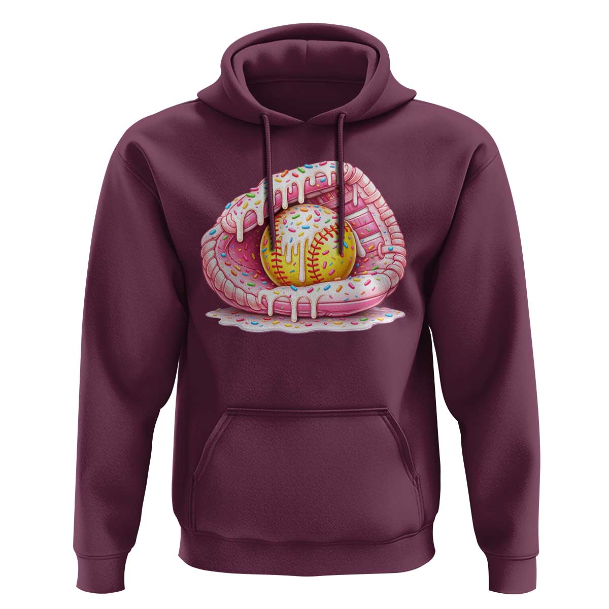 Softball Drip Hoodie Ice Cream Sprinkles Softball Glove Girls Kid