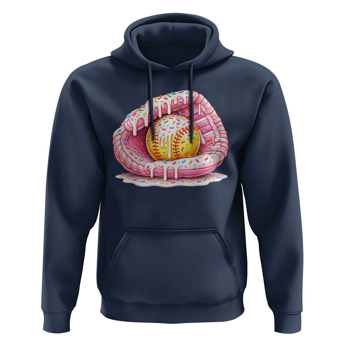 Softball Drip Hoodie Ice Cream Sprinkles Softball Glove Girls Kid