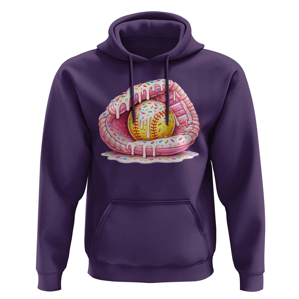 Softball Drip Hoodie Ice Cream Sprinkles Softball Glove Girls Kid
