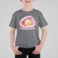Softball Drip T Shirt For Kid Ice Cream Sprinkles Softball Glove Girls Kid