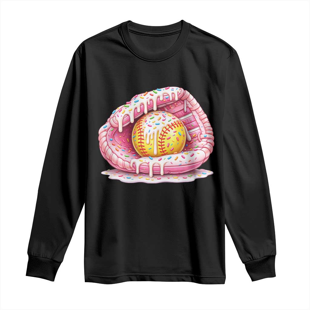 Softball Drip Long Sleeve Shirt Ice Cream Sprinkles Softball Glove Girls Kid