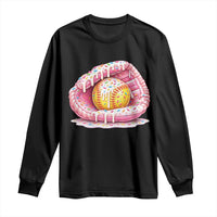 Softball Drip Long Sleeve Shirt Ice Cream Sprinkles Softball Glove Girls Kid