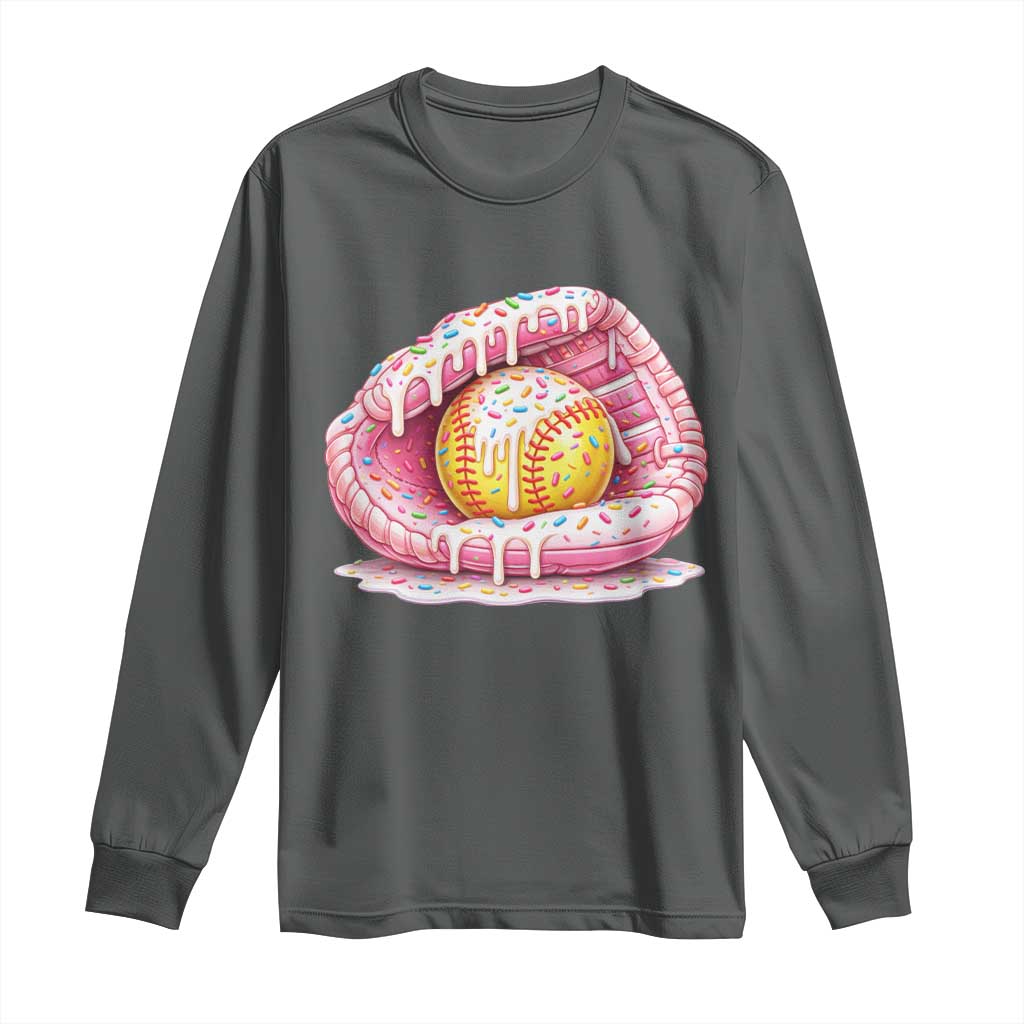 Softball Drip Long Sleeve Shirt Ice Cream Sprinkles Softball Glove Girls Kid