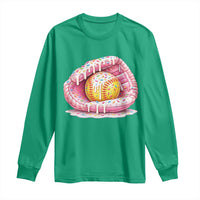 Softball Drip Long Sleeve Shirt Ice Cream Sprinkles Softball Glove Girls Kid