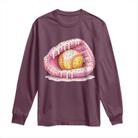 Softball Drip Long Sleeve Shirt Ice Cream Sprinkles Softball Glove Girls Kid